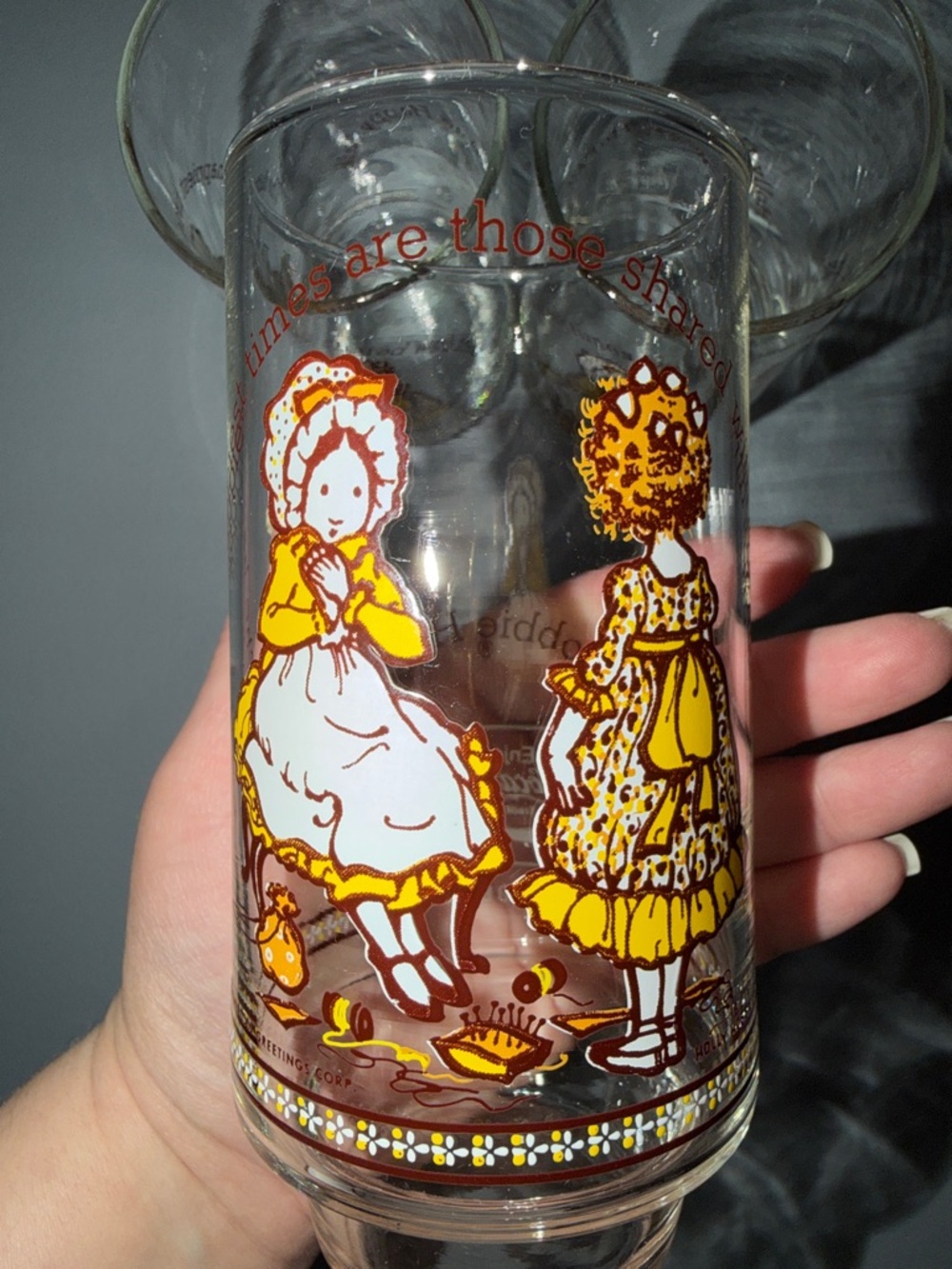 Vintage Limited Edition Holly Hobbie Coca Cola Tall Glasses-Set of 3 - Picture 4 of 6